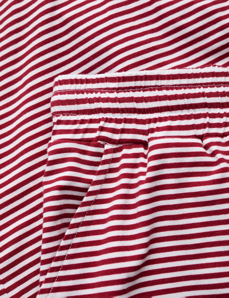 Cotton Rich Striped Cropped Pyjama Set 5 of 5