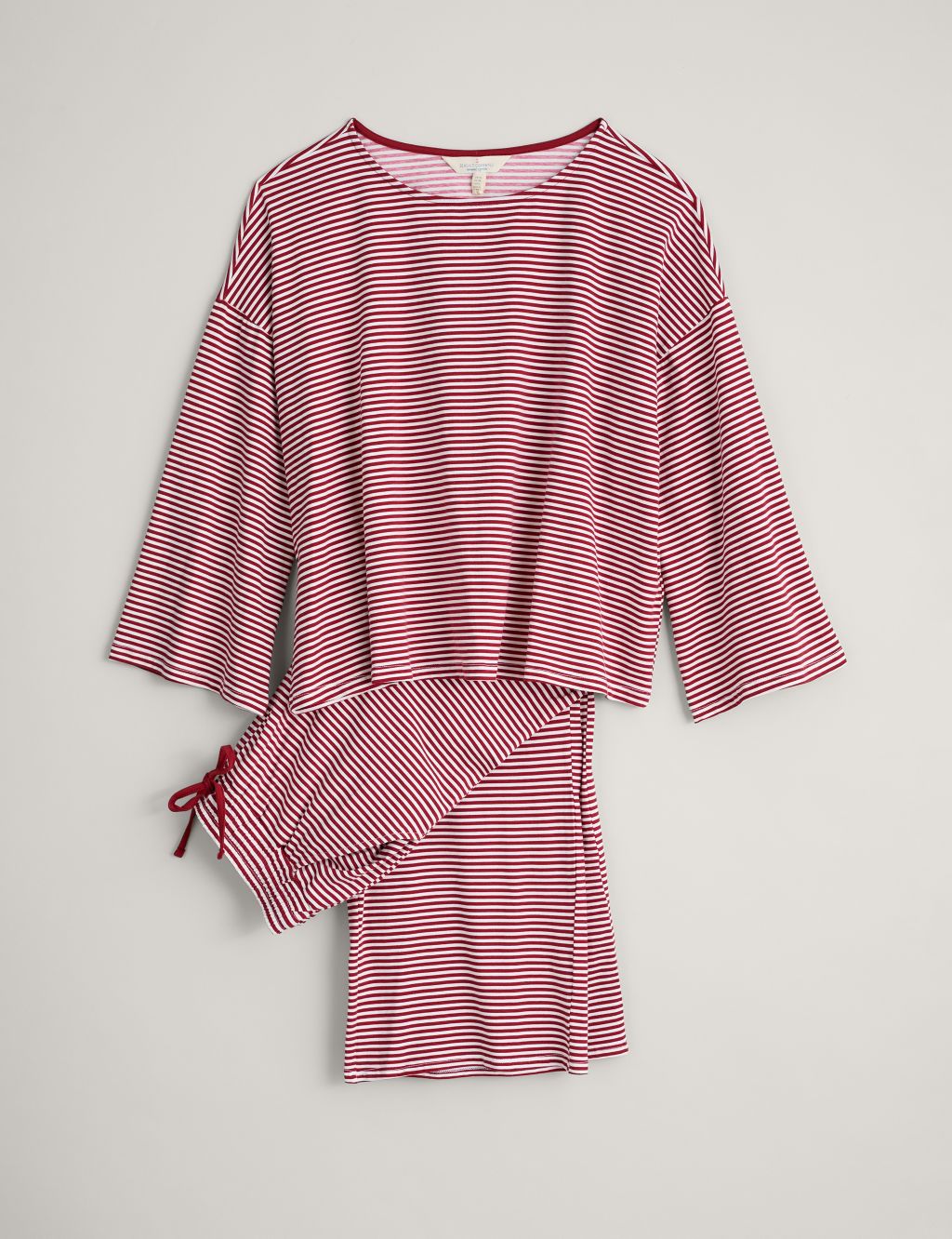 Cotton Rich Striped Cropped Pyjama Set 1 of 5