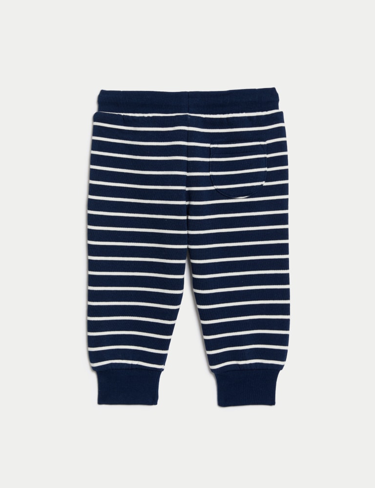 Cotton Rich Striped Dinosaur Joggers (0-3 Yrs) 2 of 3