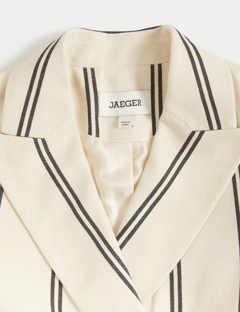Cotton Rich Striped Double Breasted Jacket 11 of 11