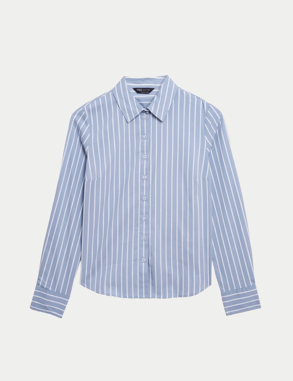 Cotton Rich Striped Fitted Shirt | M&S Collection | M&S