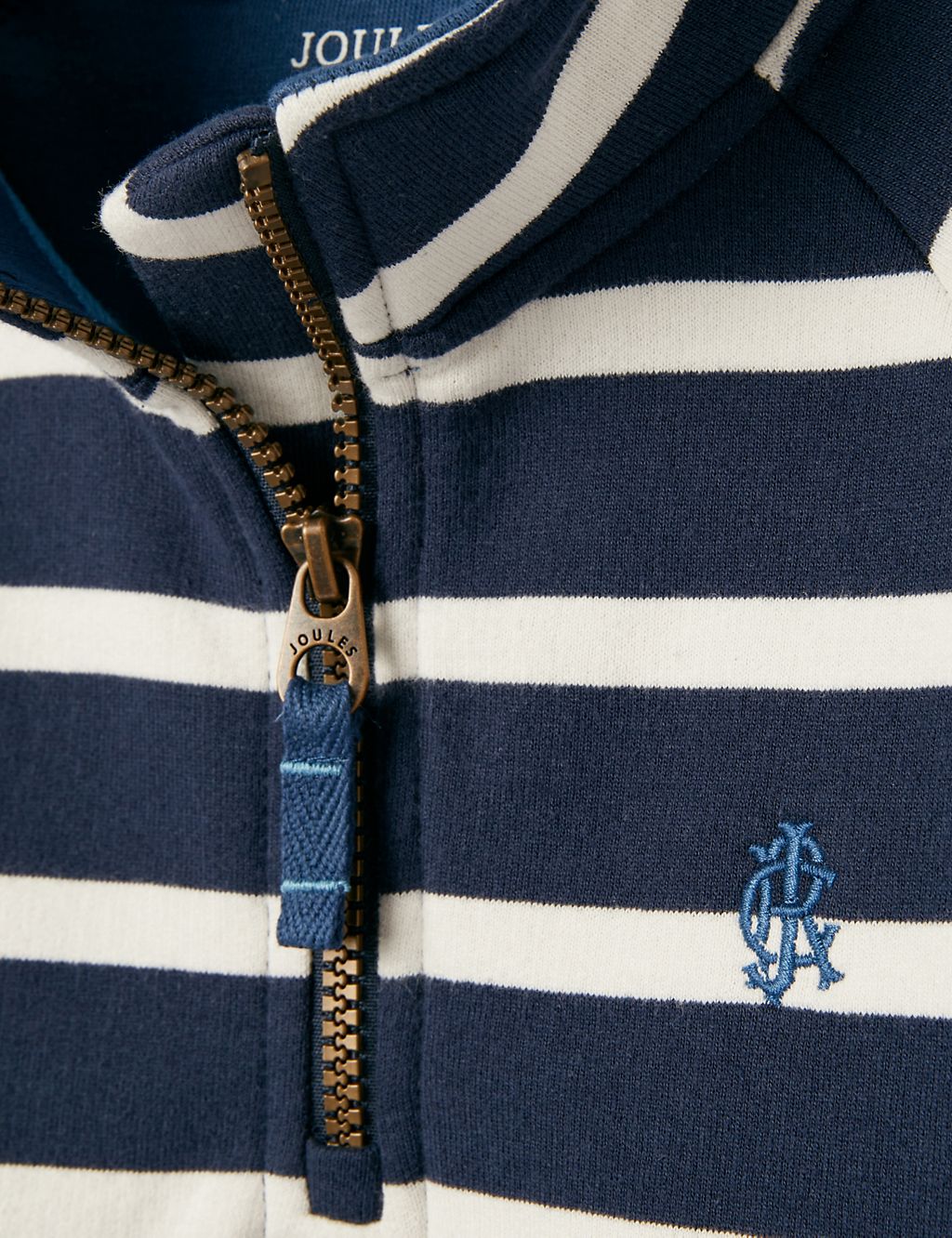 Cotton Rich Striped Half Zip Sweatshirt (2-12 Yrs) 4 of 6
