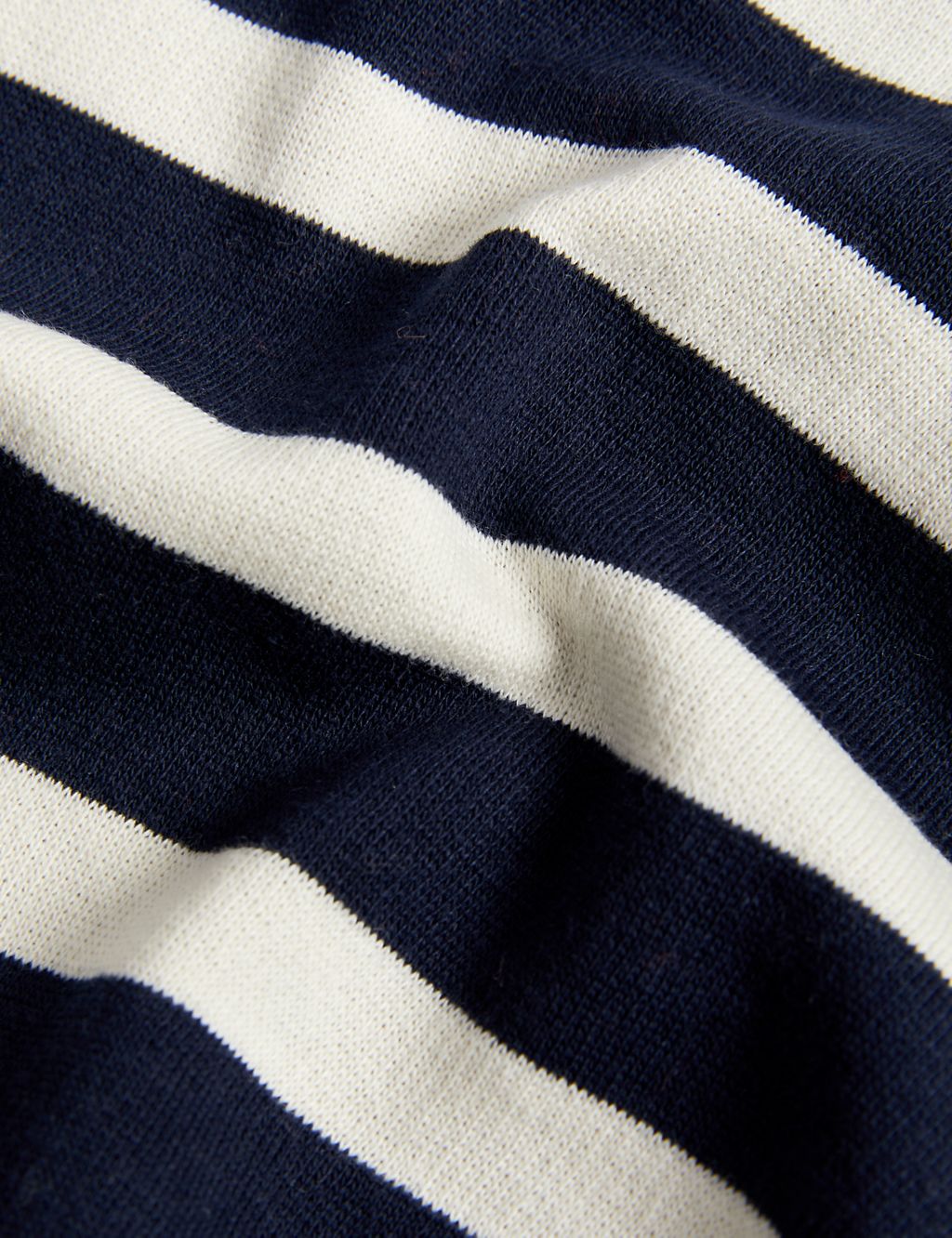 Cotton Rich Striped Half Zip Sweatshirt 6 of 6