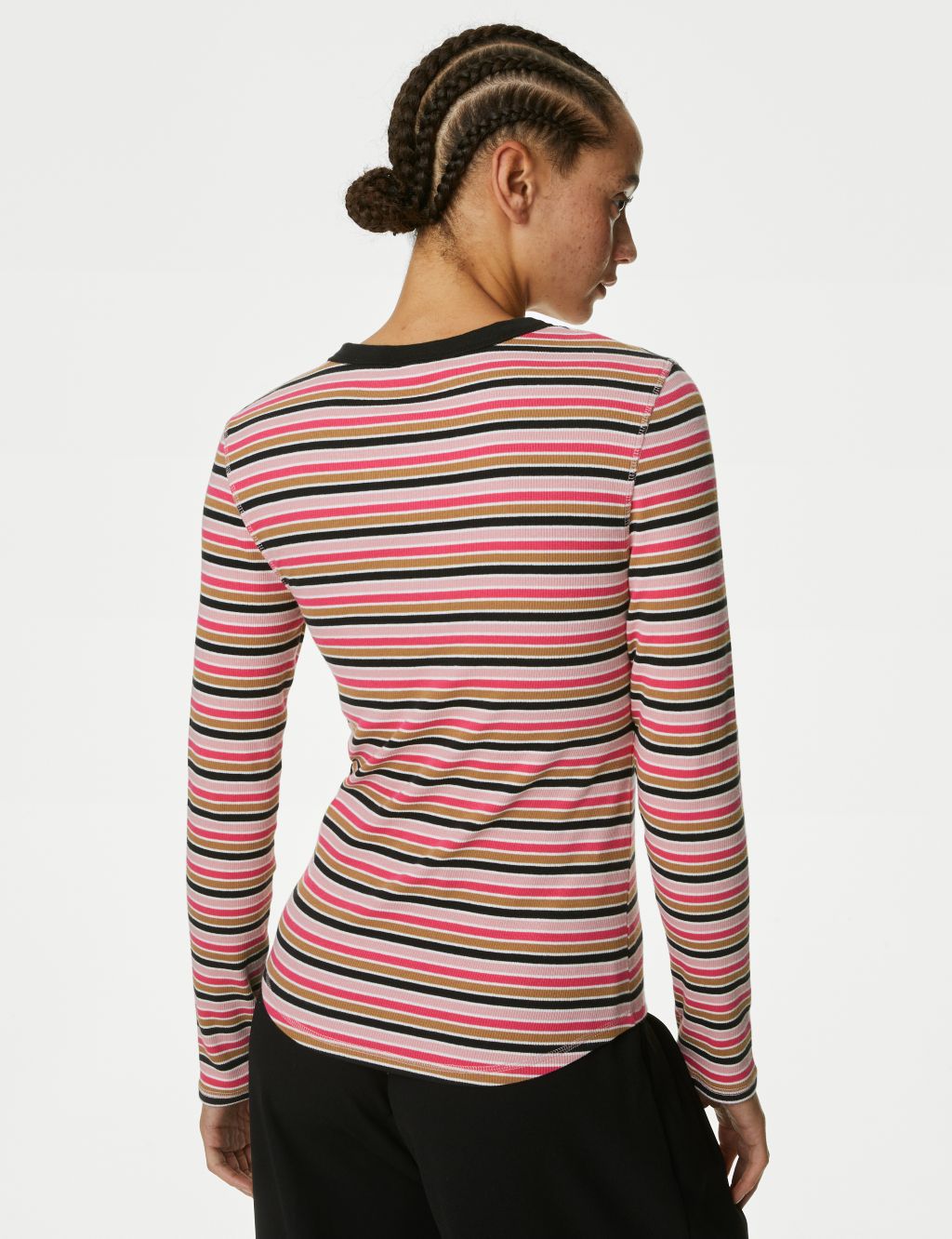 Cotton Rich Striped Henley Top 5 of 5