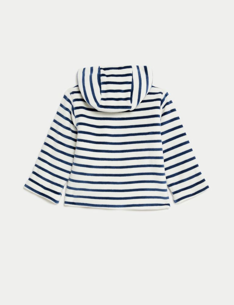 Cotton Rich Striped Hooded Jacket (7lbs-1 Yrs) 3 of 5