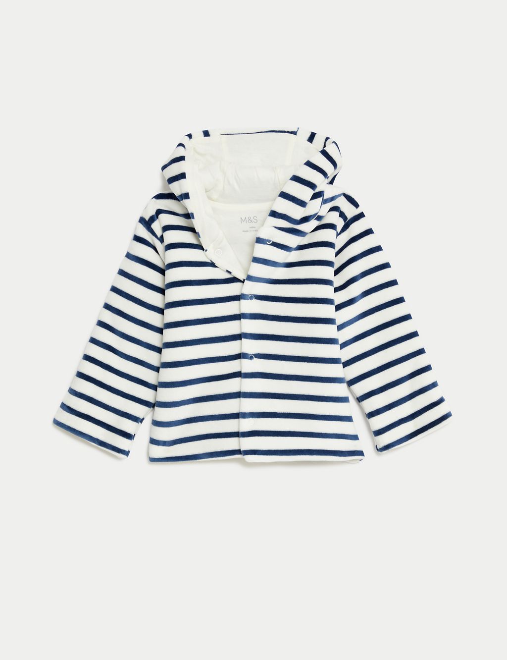 Cotton Rich Striped Hooded Jacket (7lbs-1 Yrs) 1 of 5