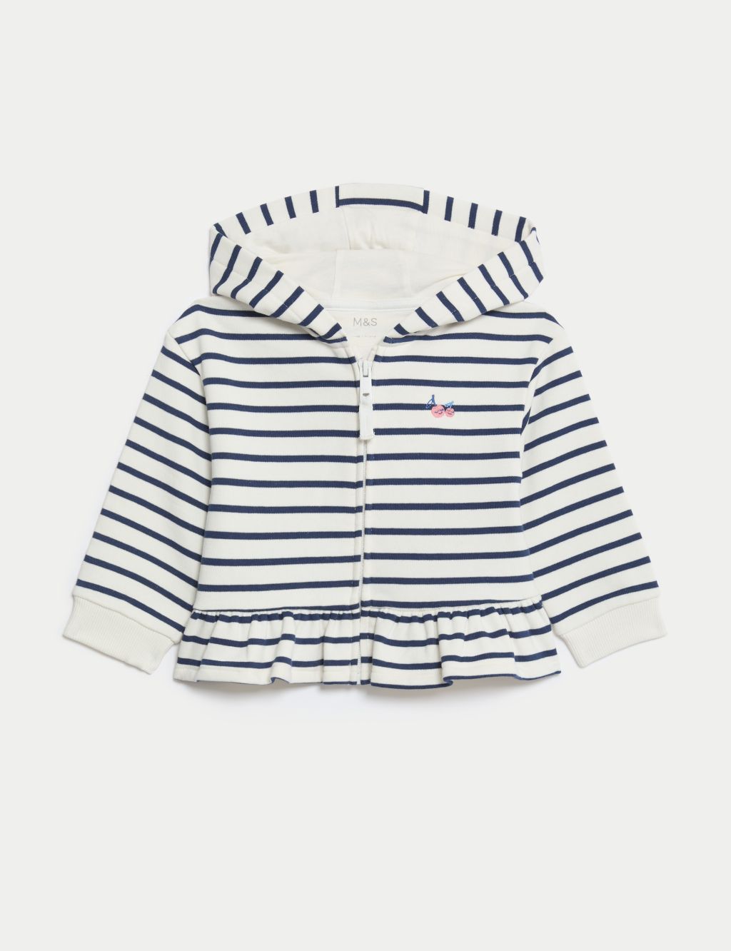 Cotton Rich Striped Hoodie (0-3 Yrs) 3 of 3