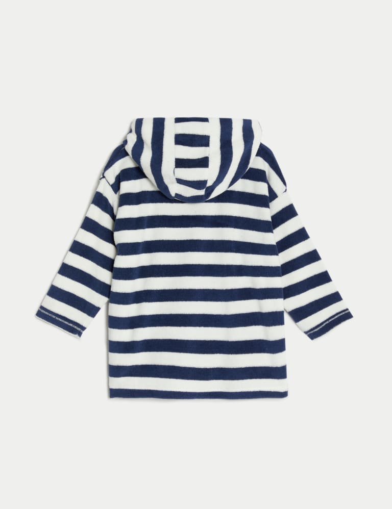 Striped on sale hooded shirt