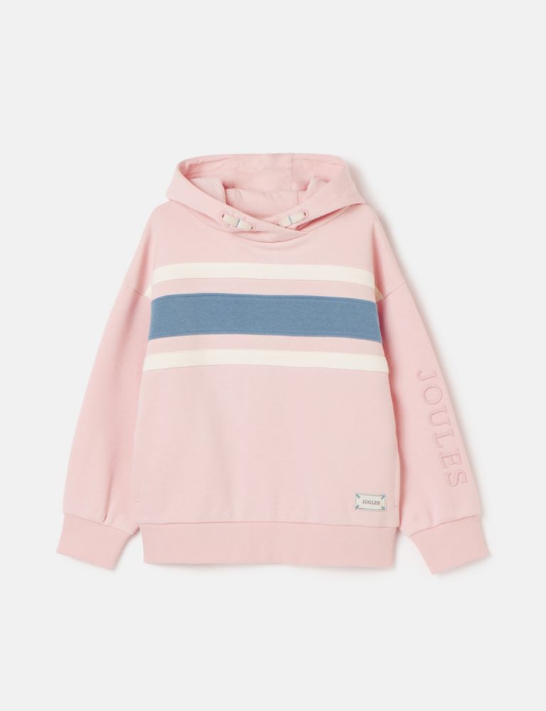 Cotton Rich Striped Hoodie (2 –12 Years) 1 of 5