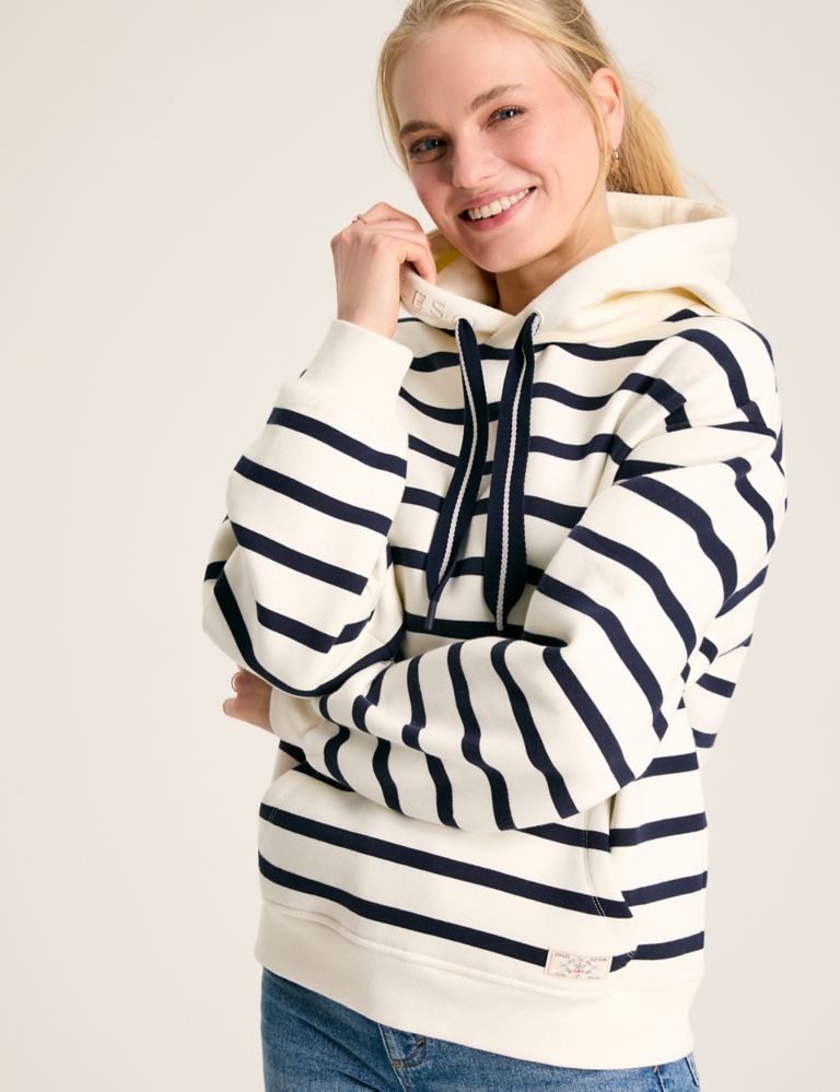 Cotton Rich Striped Hoodie 1 of 7