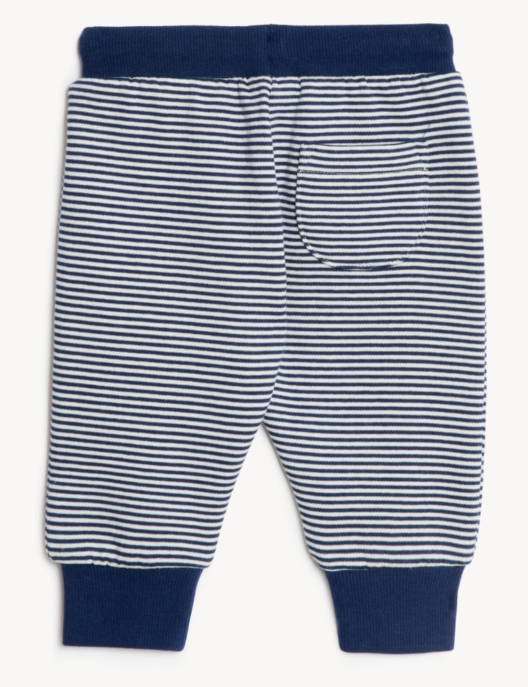 Cotton Rich Striped Joggers (0-3 Yrs) 3 of 5