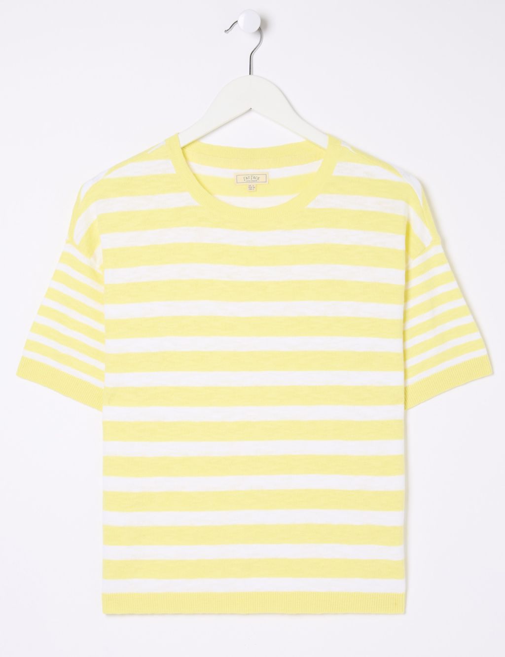 Cotton-Rich Striped Knitted Top with Linen 1 of 5