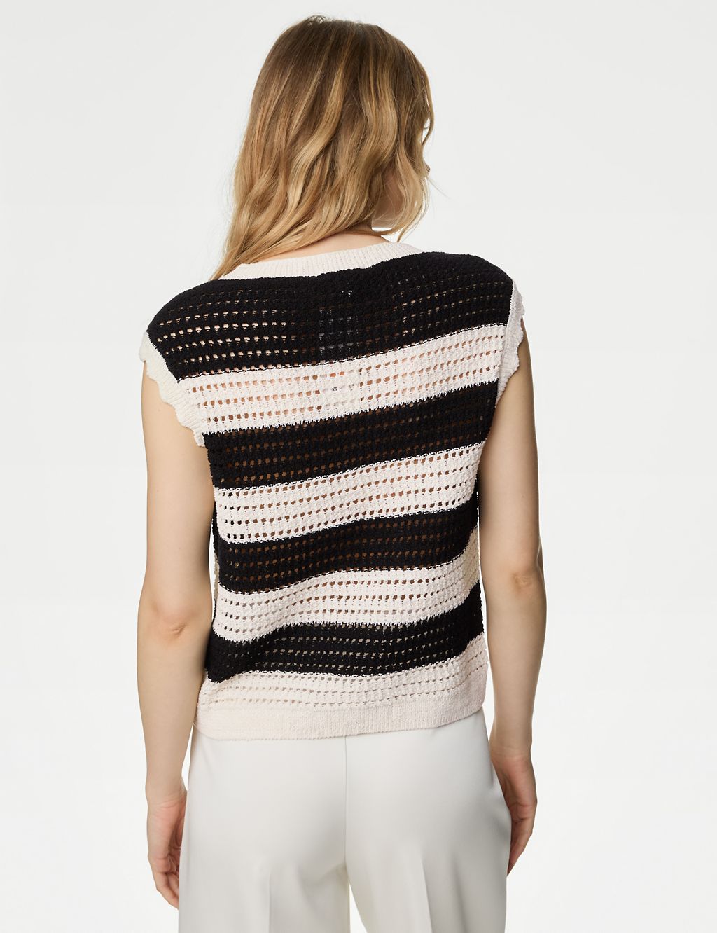 Cotton Rich Striped Knitted Top 5 of 6