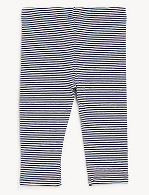 Cotton Rich Striped Leggings (0-3 Yrs) Image 2 of 3