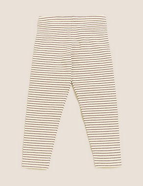 Cotton Rich Striped Leggings (2-7 Yrs) Image 2 of 5
