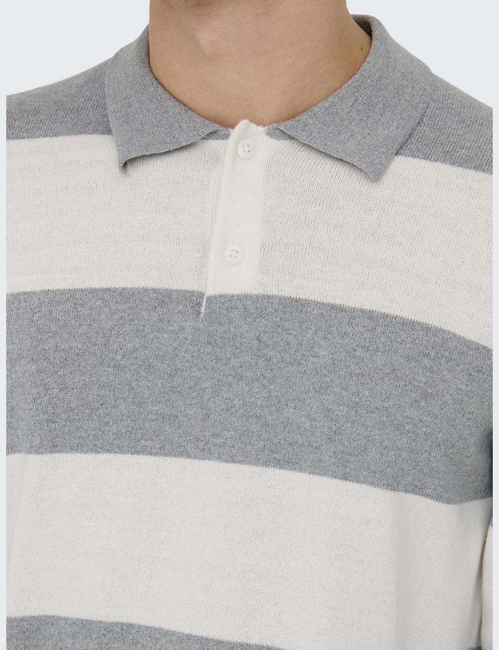 Cotton Rich Striped Long Sleeve Polo Shirt 5 of 5