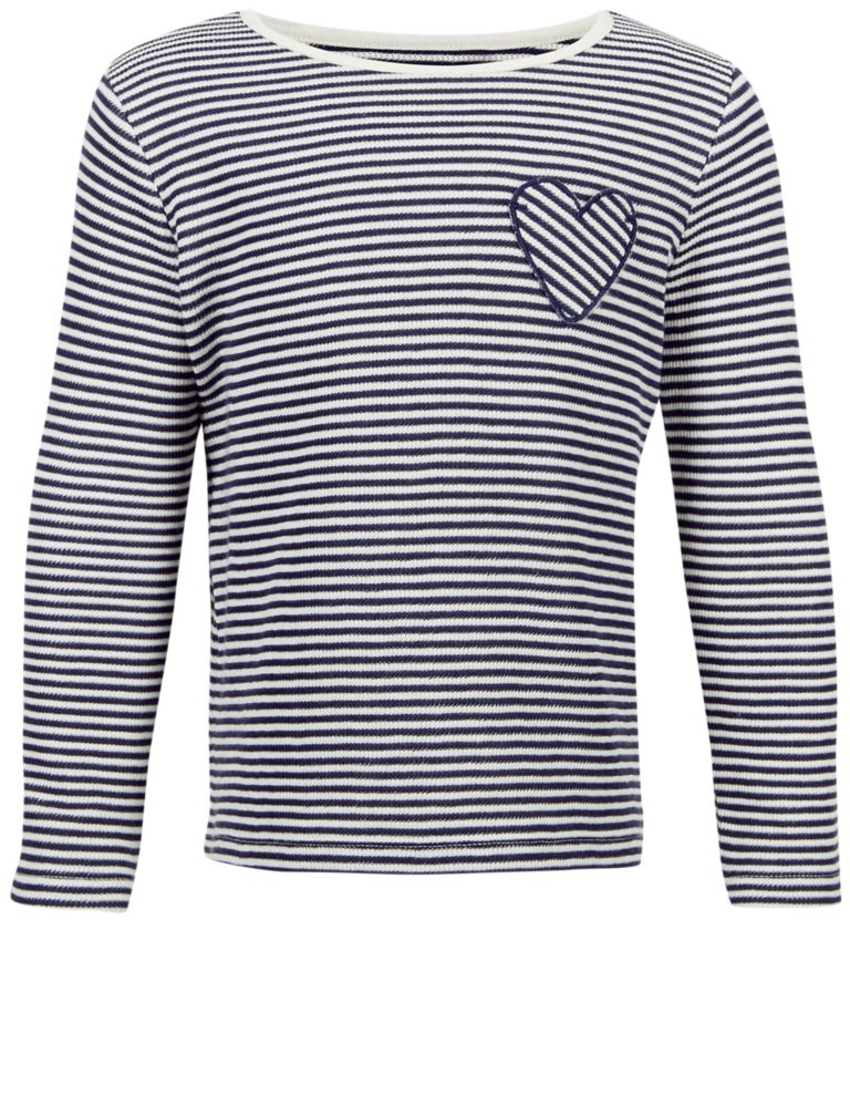 Cotton Rich Striped Long Sleeve Top (3 Months - 5 Years) 4 of 5
