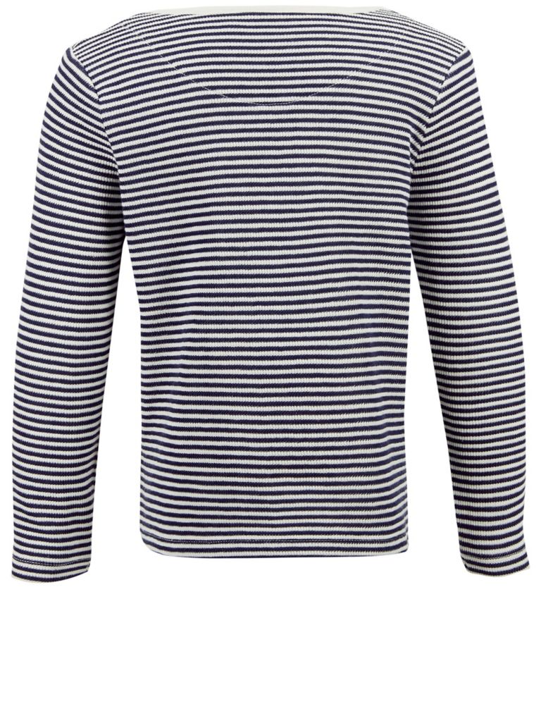 Cotton Rich Striped Long Sleeve Top (3 Months - 5 Years) 5 of 5