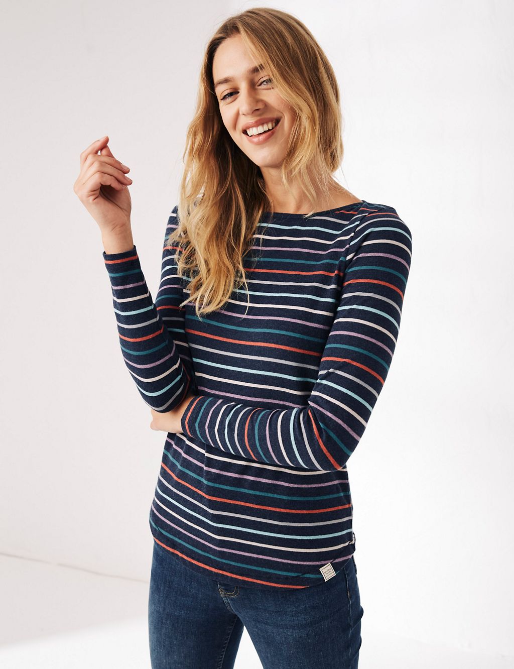 Cotton Rich Striped Long Sleeve Top 3 of 7