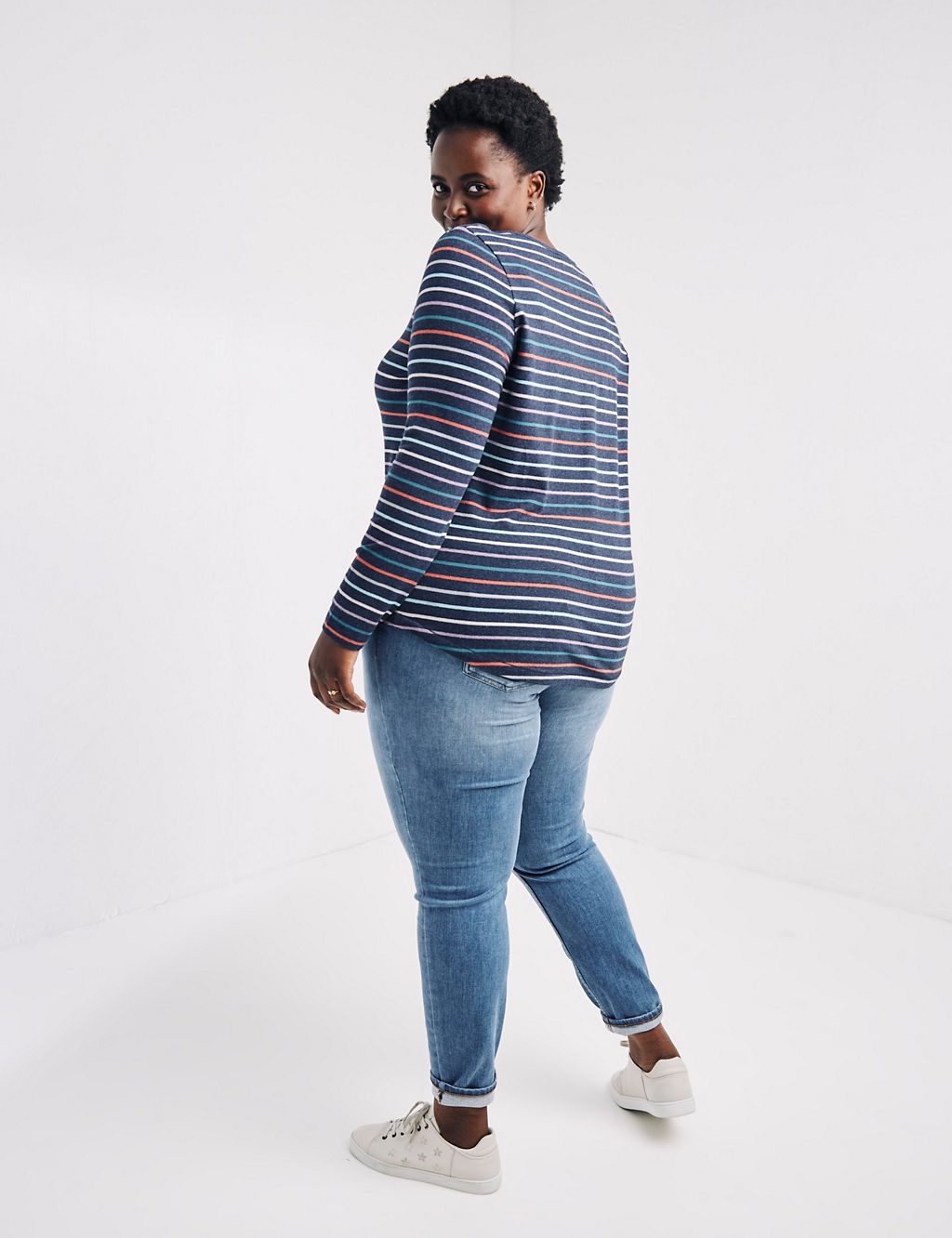 Cotton Rich Striped Long Sleeve Top 4 of 7