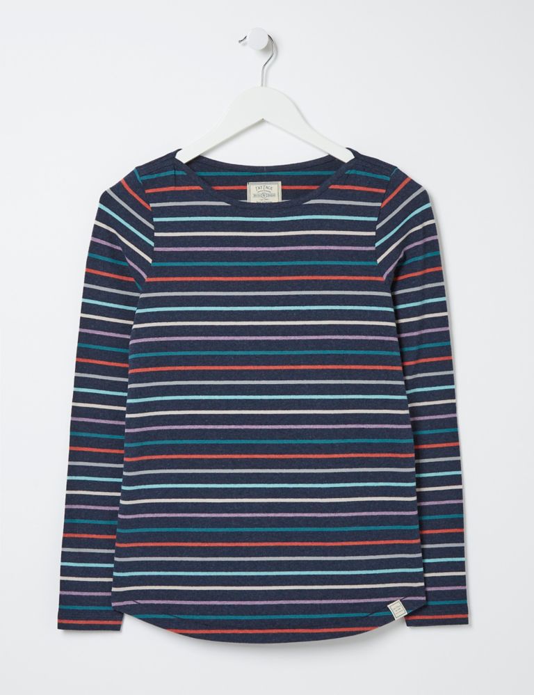 Cotton Rich Striped Long Sleeve Top 2 of 7