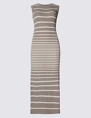 Cotton Rich Striped Maxi Dress Image 2 of 3