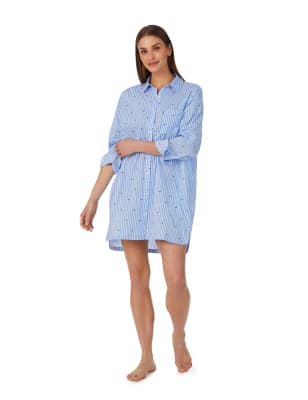 Cotton Rich Striped Nightdress Image 1 of 2