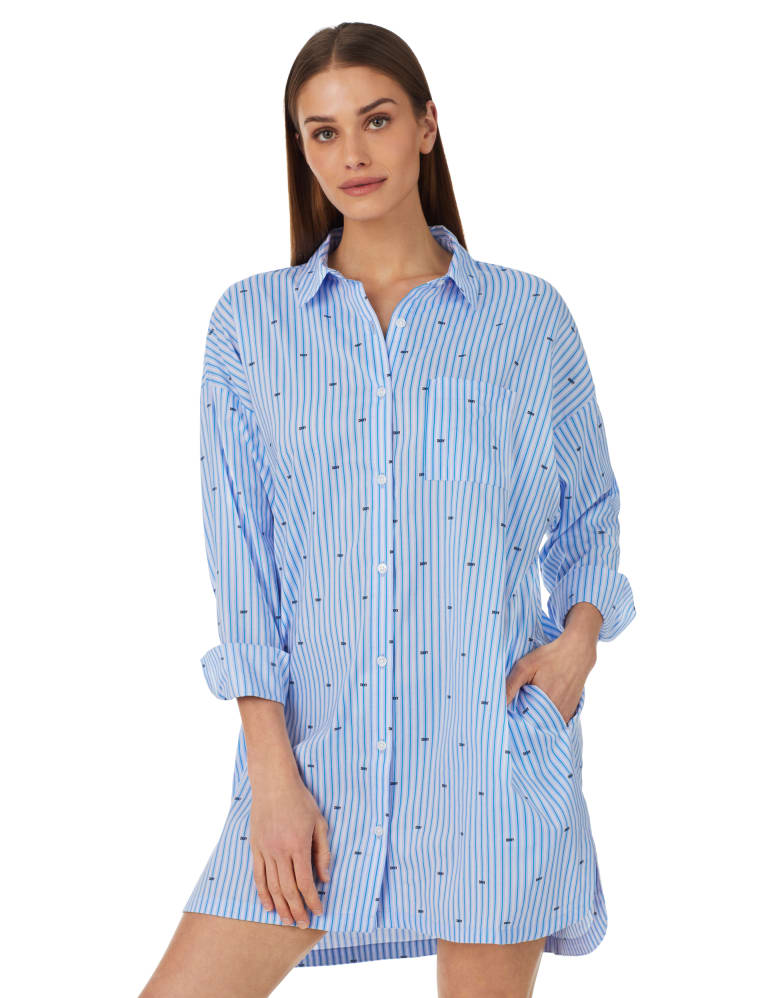 Cotton Rich Striped Nightdress 2 of 2