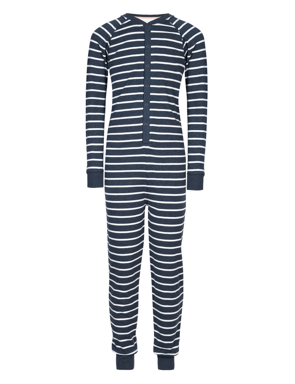 Cotton Rich Striped Onesie M&S