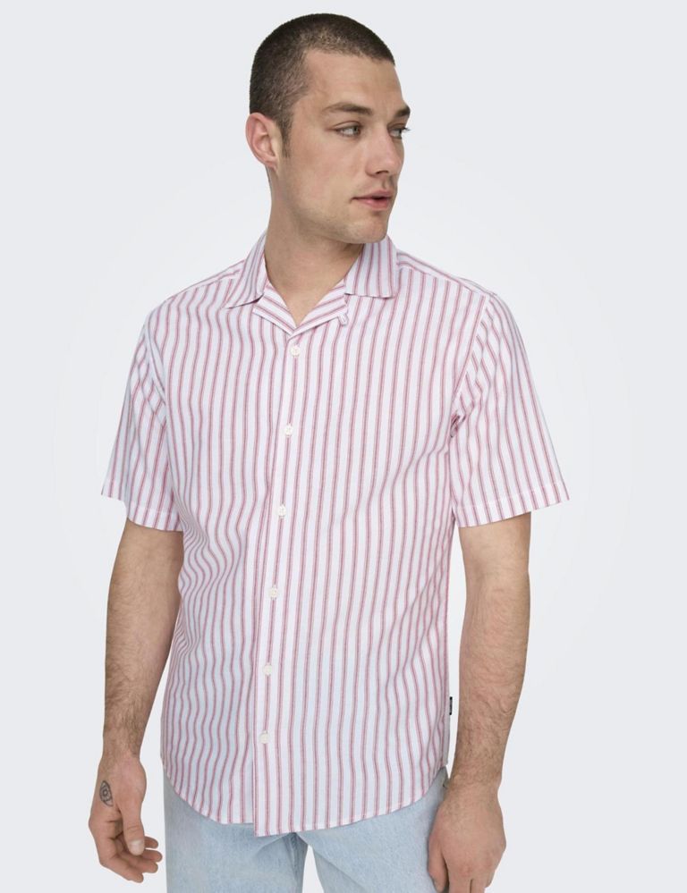 Cotton Rich Striped Oxford Shirt 3 of 6