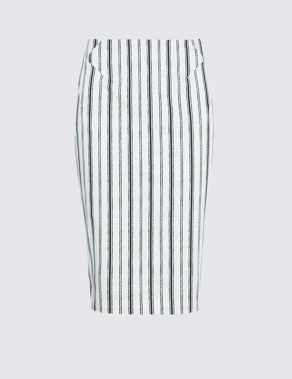 Cotton Rich Striped Pencil Skirt 1 of 3