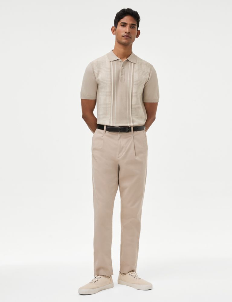 Cotton Rich Striped Polo Shirt 3 of 5