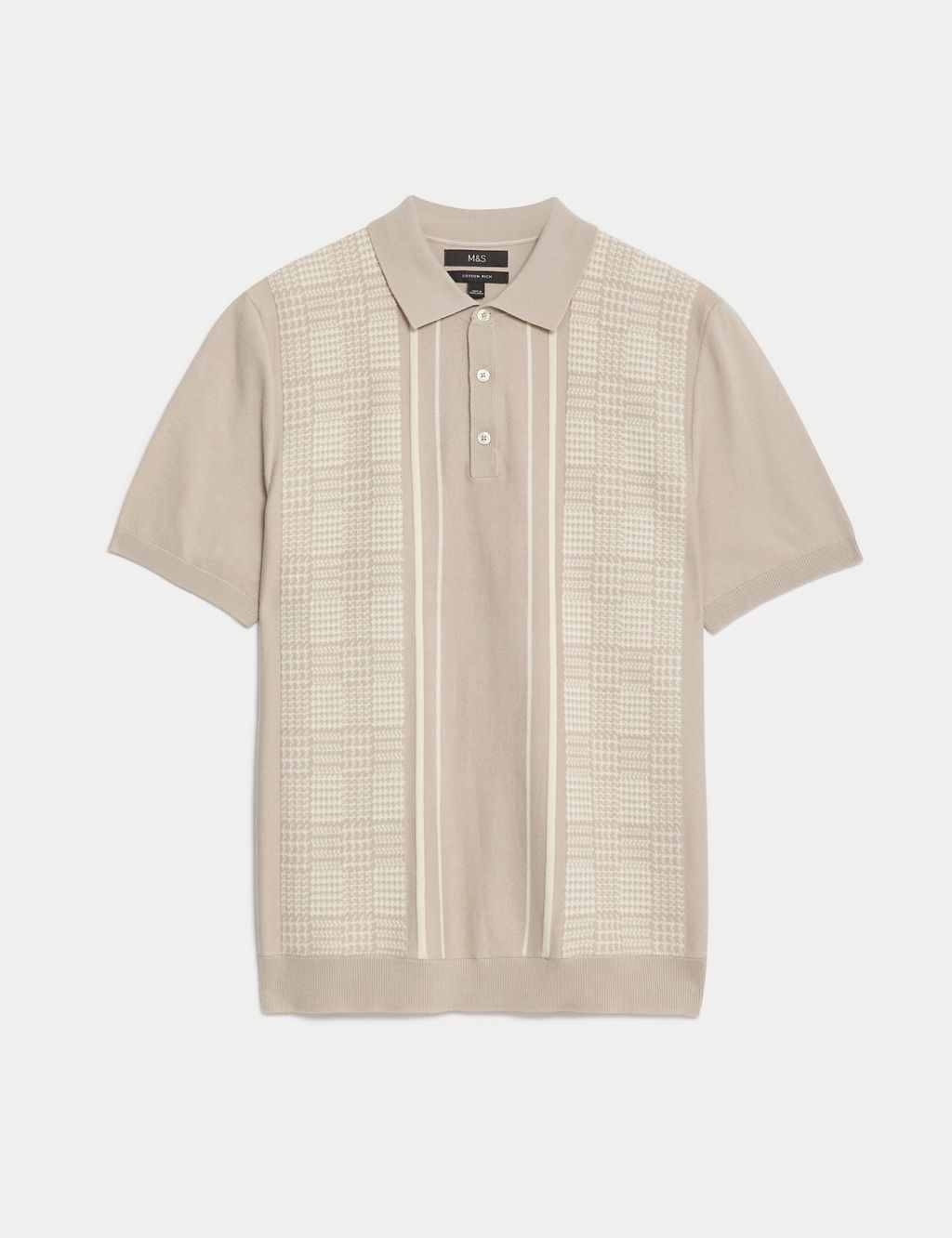 Cotton Rich Striped Polo Shirt 1 of 5