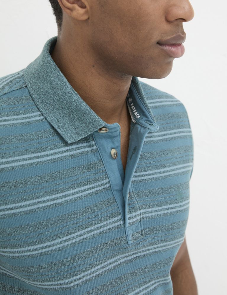 Cotton Rich Striped Polo Shirt 4 of 5