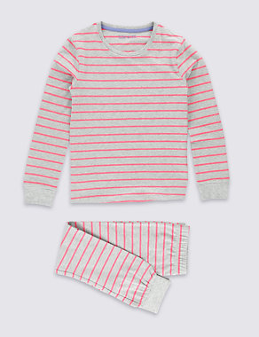 Cotton Rich Striped Pyjamas (1-16 Years) Image 2 of 4