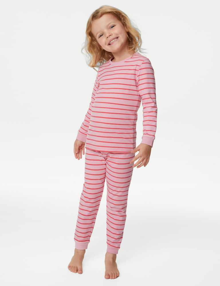 Cotton Rich Striped Pyjamas 1 8 Yrs M S Collection M S