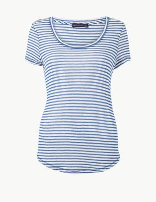 Cotton Rich Striped Regular Fit T-Shirt Image 2 of 4