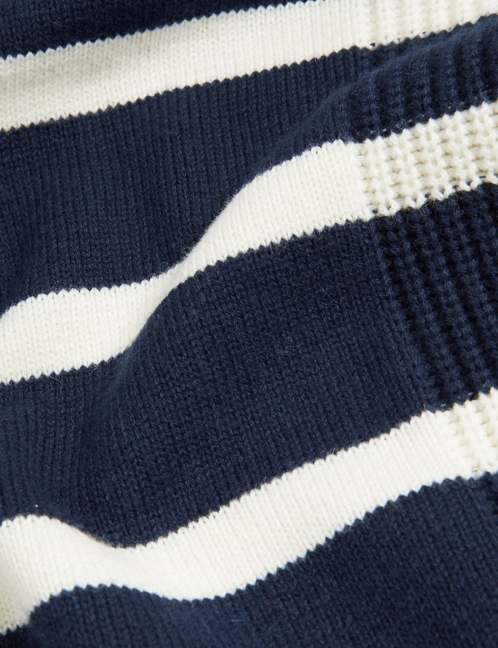 Cotton Rich Striped Roll Neck Jumper 6 of 6