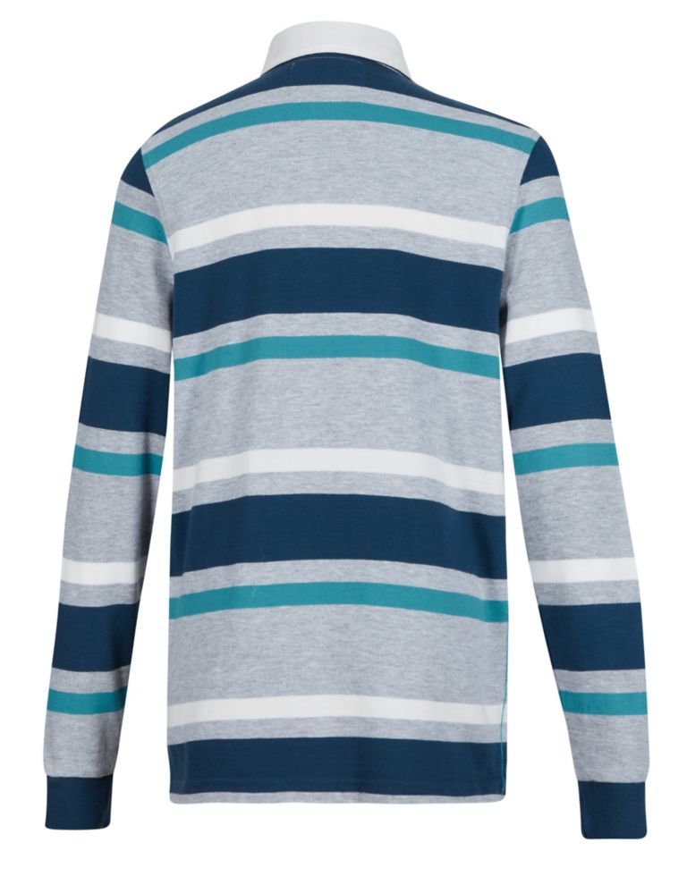 Cotton Rich Striped Rugby Top (5-14 Years) 6 of 6