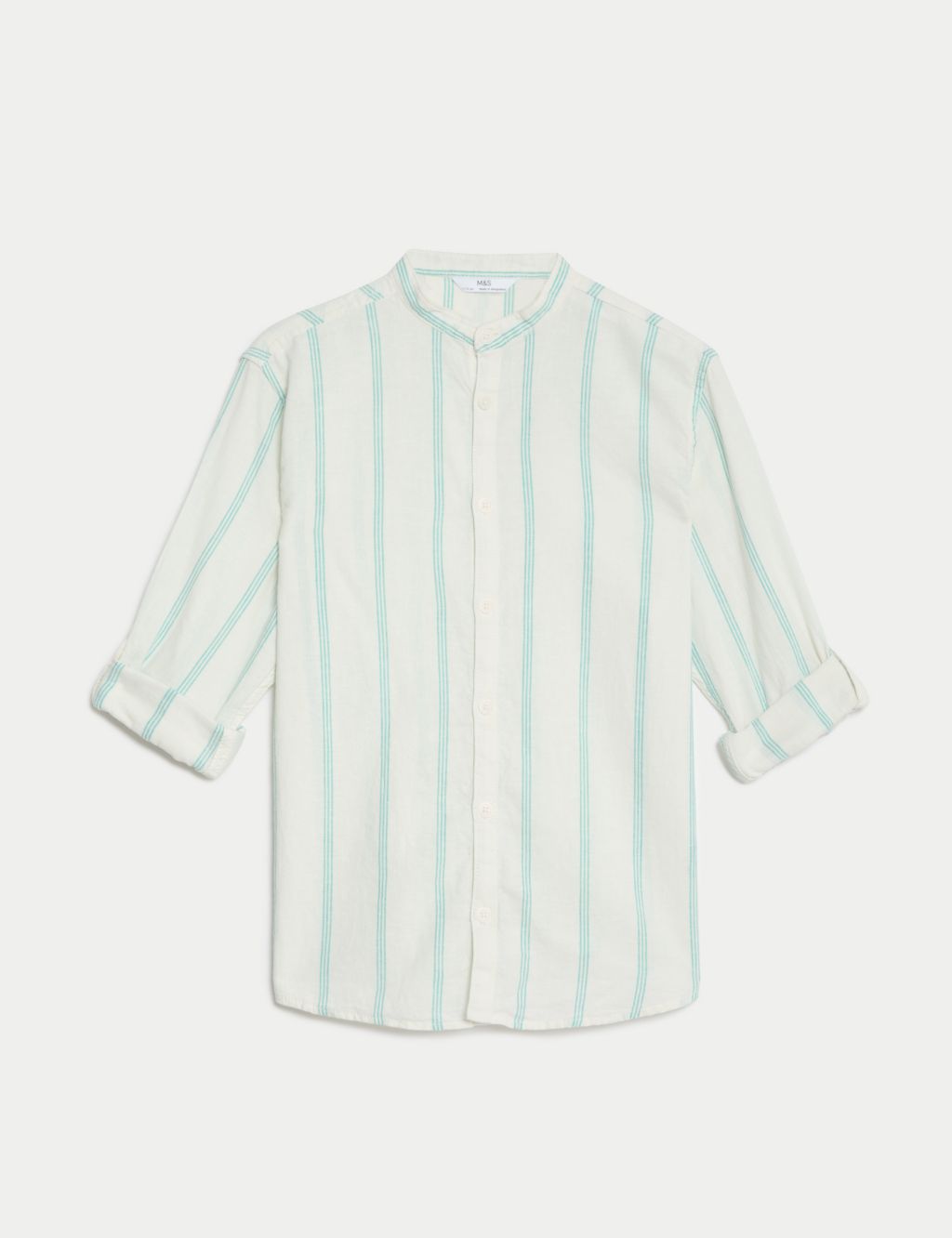 Cotton Rich Striped Shirt (6-16 Yrs) 1 of 4