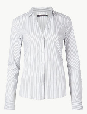 Cotton Rich Striped Shirt Image 2 of 5