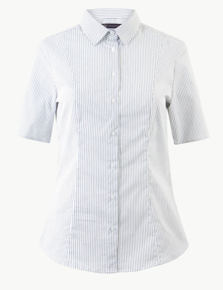 Cotton Rich Striped Shirt 2 of 4