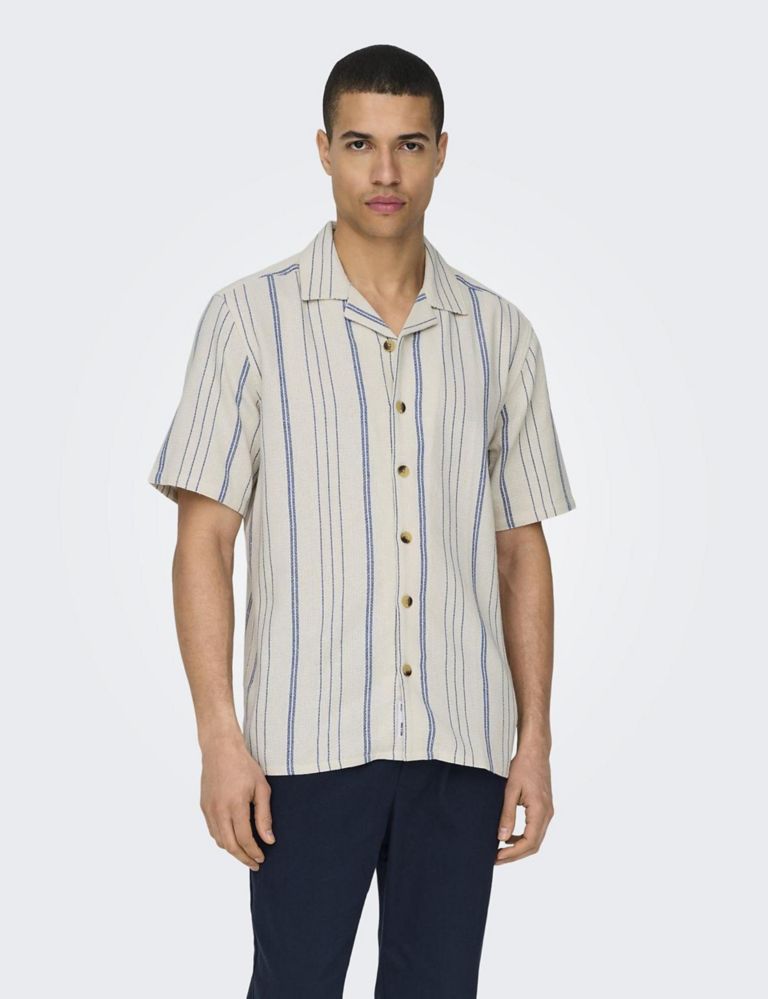 Cotton Rich Striped Shirt 1 of 6