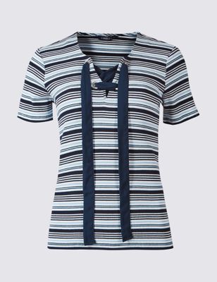 Cotton Rich Striped Short Sleeve T-Shirt Image 2 of 5