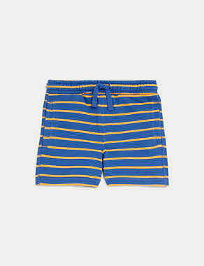 Cotton Rich Striped Shorts (2-8 Yrs) Image 2 of 5