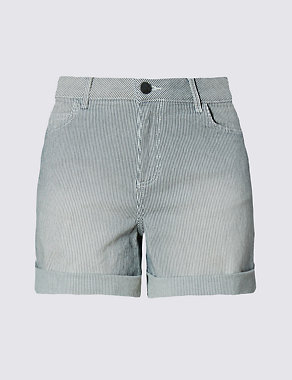 Cotton Rich Striped Shorts Image 2 of 3