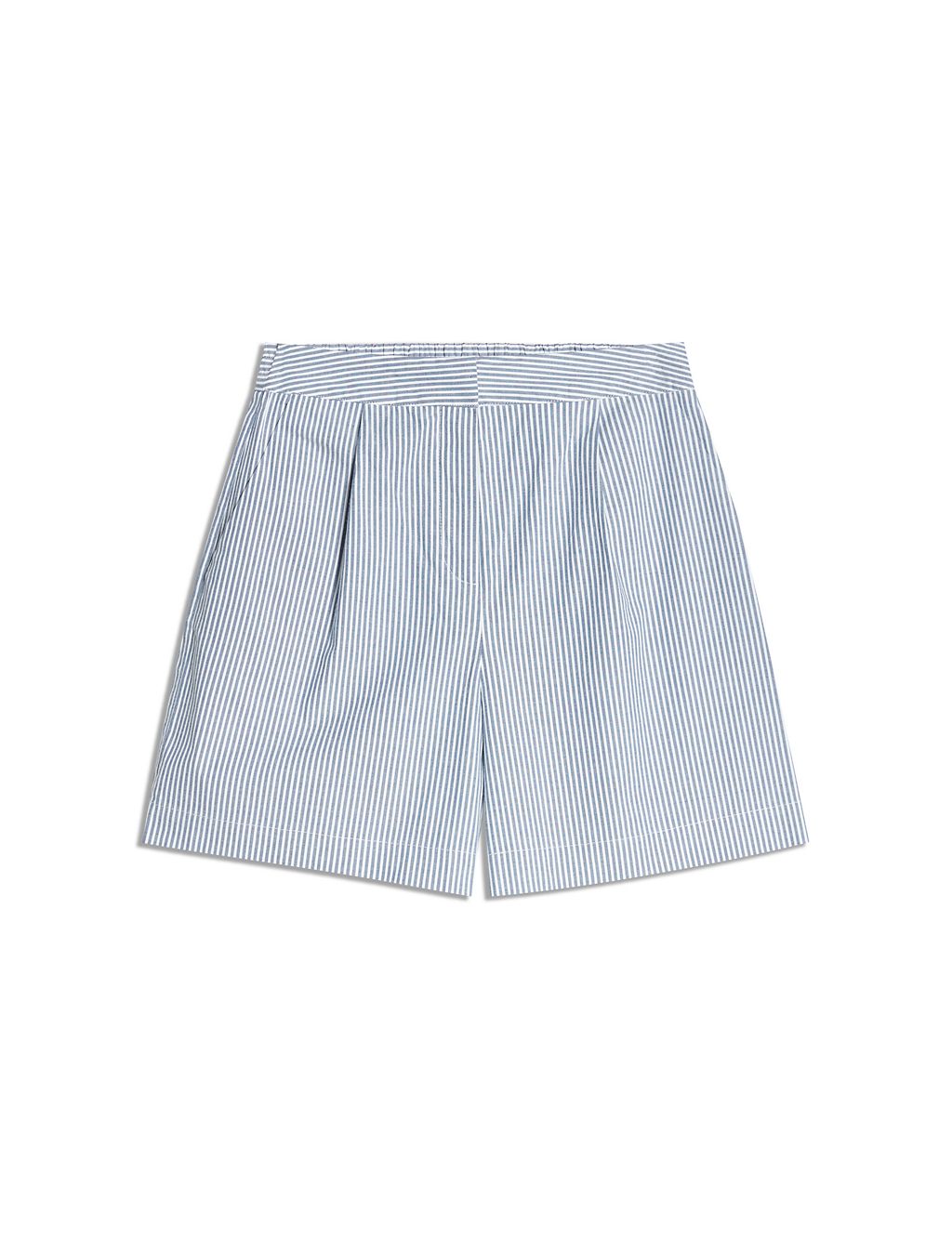 Cotton Rich Striped Shorts 1 of 5