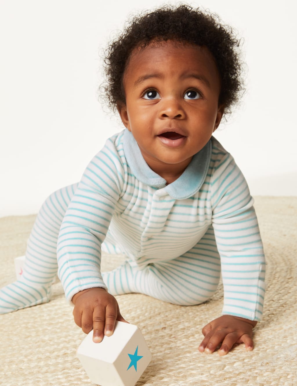 Striped sleepsuit clearance