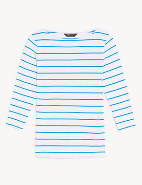 Cotton Rich Striped Slim Fit T-Shirt Image 2 of 4