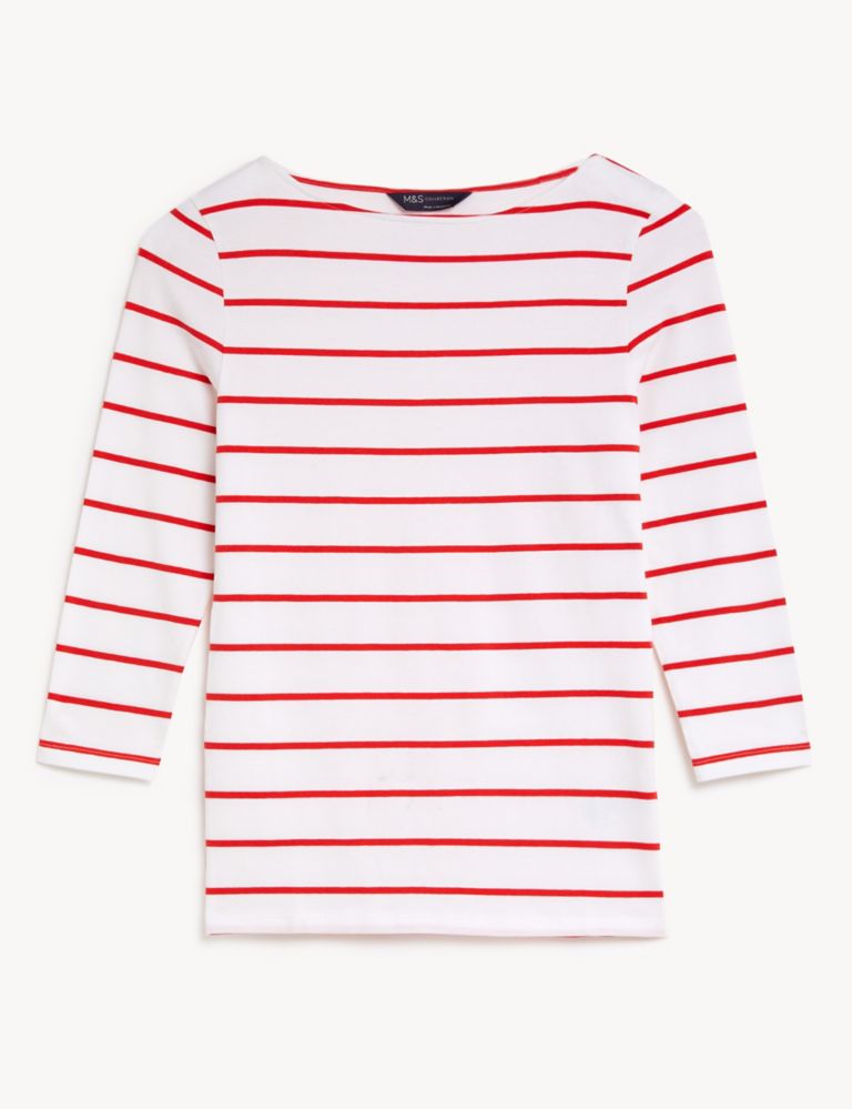 Cotton Rich Striped Slim Fit T-Shirt 2 of 5